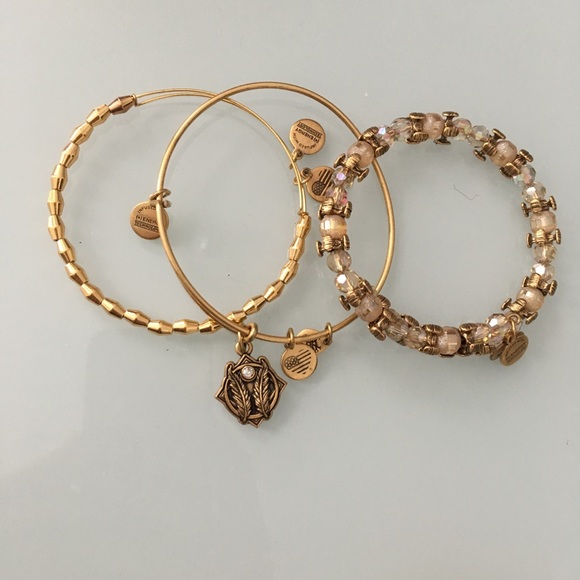 Alex and Ani Godspeed charm and beaded bracelets - Picture 2 of 4